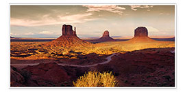 Wandbild  Monument Valley Gold - Michael Rucker