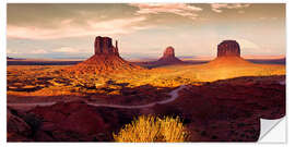 Wall sticker Monument Valley Gold