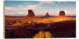 Obraz na drewnie Monument Valley light