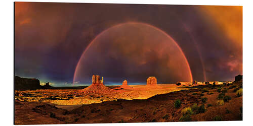 Alumiinitaulu Monument Valley Rainbow