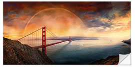 Wall sticker Frisco Golden Gate Rainbow