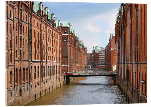 Acrylic print Speicherstadt of Hamburg