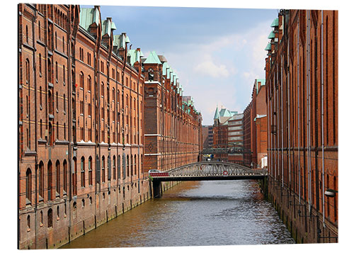 Aluminium print Speicherstadt of Hamburg