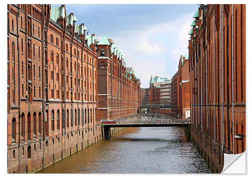 Sticker mural Speicherstadt à Hambourg