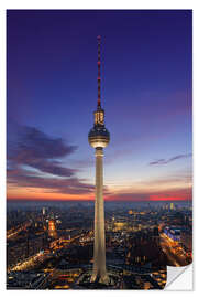 Wall sticker Berlin TV tower at night