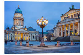 Hartschaumbild Gendarmenmarkt mit Straßenlaterne