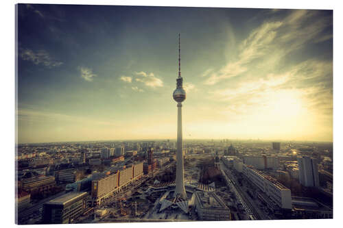 Acrylic print Berlin Panorama in Vintage