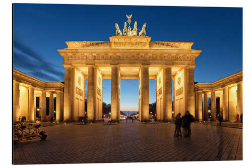 Aluminium print Brandenburg gate at dusk