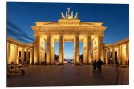 Aluminium print Brandenburg gate at dusk