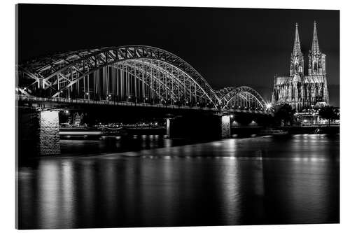 Quadro em acrílico Cologne Cathedral and bridge