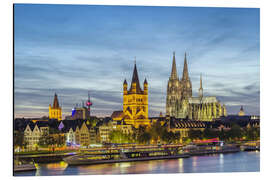 Tableau en aluminium Vue sur le centre historique de Cologne