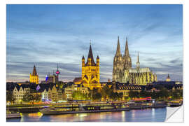 Wall sticker Overlooking the historic center of Cologne