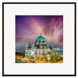 Innrammet kunsttrykk Berliner Dom - German Cathedral at sunset
