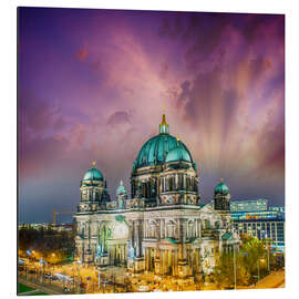 Magnettafel Berliner Dom - Deutscher Dom bei Sonnenuntergang