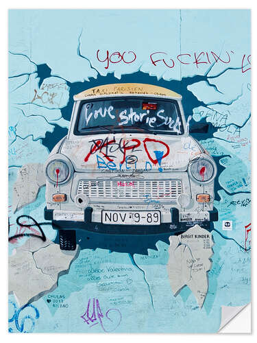 Självhäftande poster Motiv av Berlinmuren