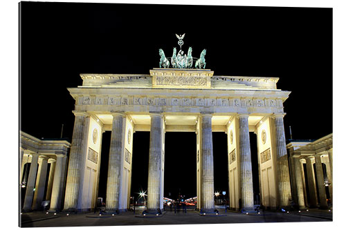 Tableau en plexi-alu Brandenburg Gate in Berlin by night