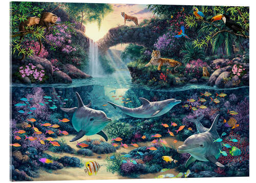 Acrylic print Jungle Paradise