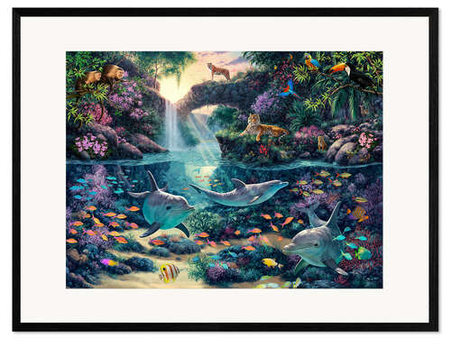 Impresión de arte enmarcada 24177 Jungle Paradise
