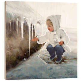 Tableau en bois Les merveilles de l'hiver