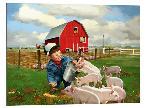Aluminium print Piglet Roundup