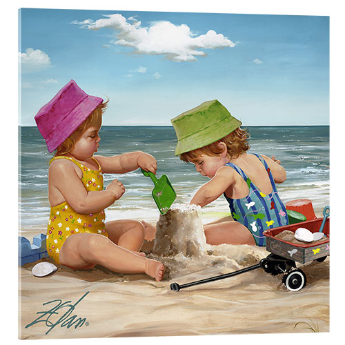 Acrylglas print Our Little Sandcastle