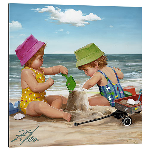 Aluminium print Our Little Sandcastle