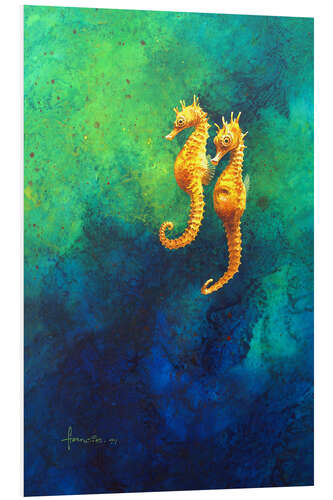 Foam board print Sea horses