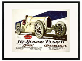 Plakat artystyczny premium w ramie The original Bugatti (German)