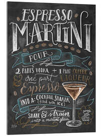 Stampa su vetro acrilico  Ricetta Espresso Martini (inglese) - Lily &amp; Val