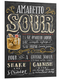 Foam board print Amaretto Sour recipe