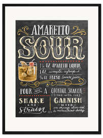 Gerahmter Kunstdruck Amaretto Sour Rezept (Englisch)