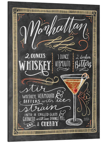 Aluminium print Manhattan recipe