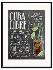 Impressão artística com moldura Cuba-libre (inglês)