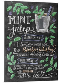 Magnettafel Mint Julep Rezept (Englisch)