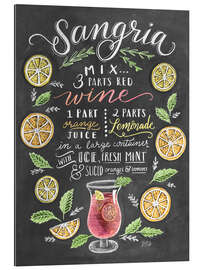 Stampa su plexi-alluminio Ricetta sangria (inglese)