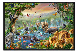 Gerahmter Kunstdruck Dschungelfluss