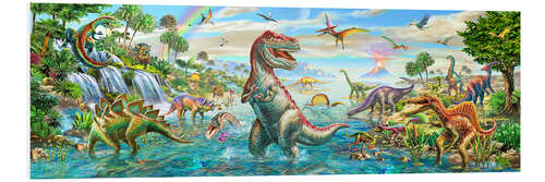 Foam board print Prehistoric Panorama