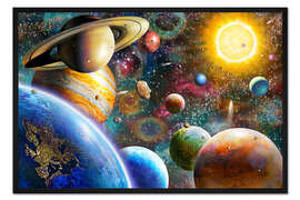 Gerahmter Kunstdruck Fantastischer Weltraum