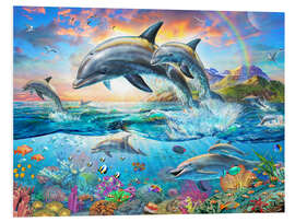 Foam board print Dolphin Family