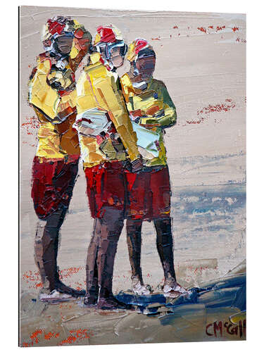 Gallery print Three lifeguards