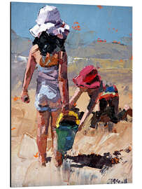 Magnettafel Sandburgen bauen