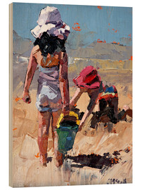 Stampa su legno  Sandcastles Petite - Claire McCall