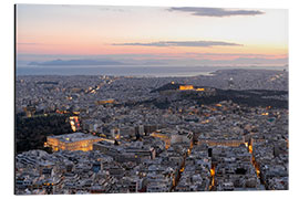 Aluminium print Athens at night