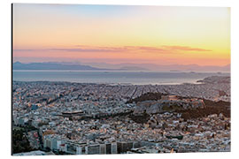 Alubild Sonnenuntergang in Athen