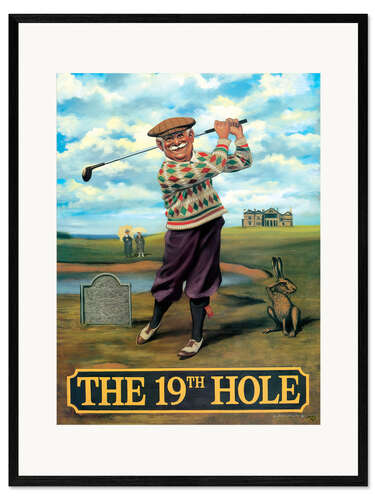 Inramat konsttryck The 19th Hole