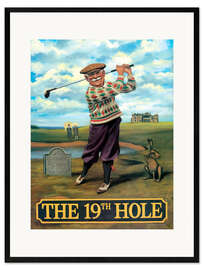 Inramat konsttryck The 19th Hole