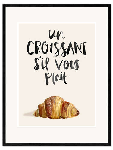 Impression artistique encadrée Croissant