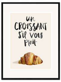 Kehystetty taidepainatus Croissant (French)