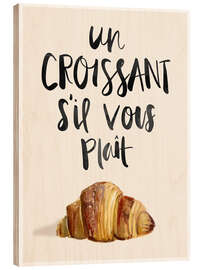 Wood print  Croissant (French) - Homme Sur La Lune