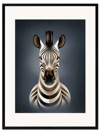 Kunsttryk i ramme Zebra